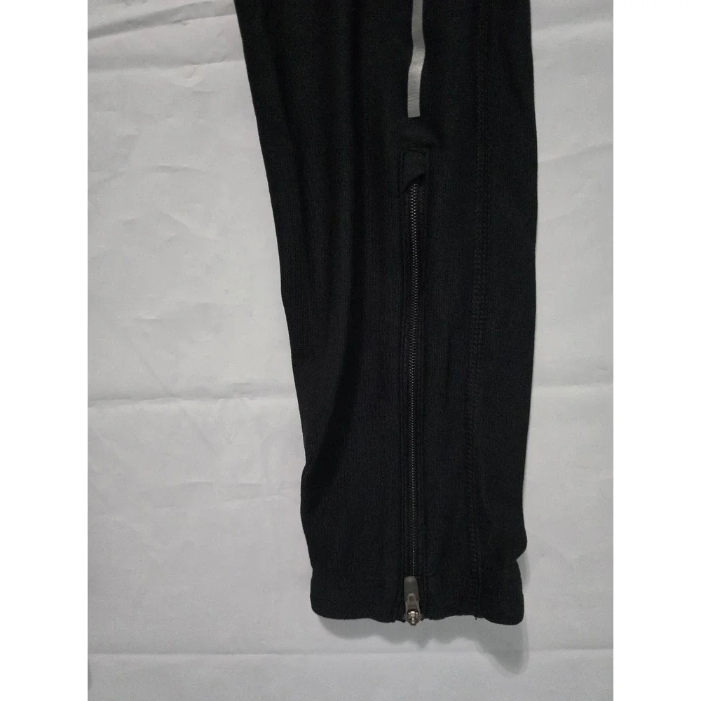 Nike Dri-FIT Womens Black Running Tights Reflective Zipper Ankle Leggings Small